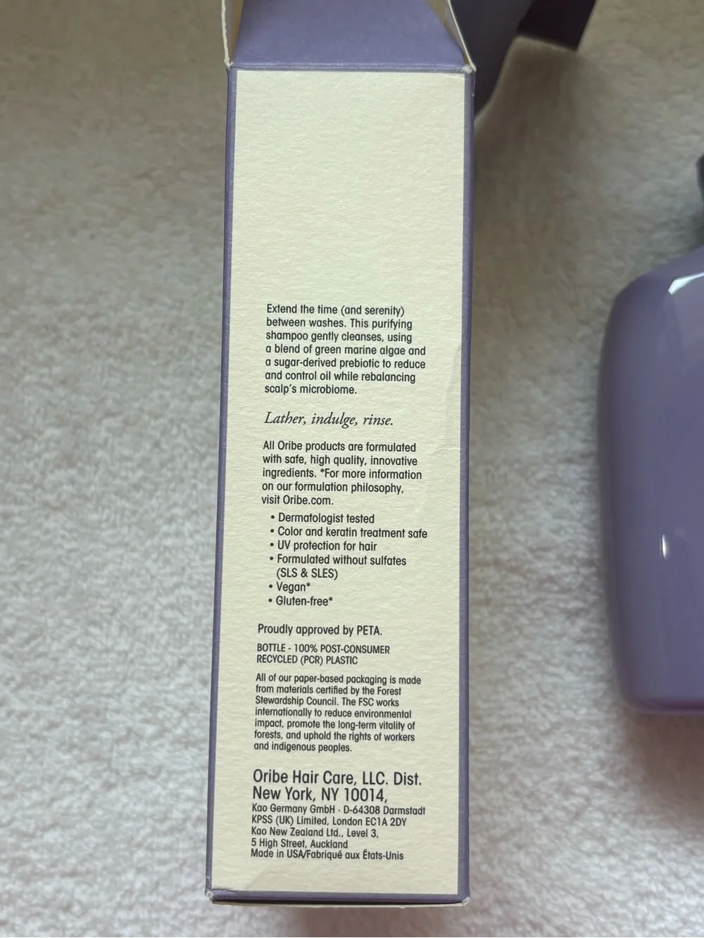 Oribe Serene Scalp Oil Control Shampoo 8.5fl oz.  New in box.